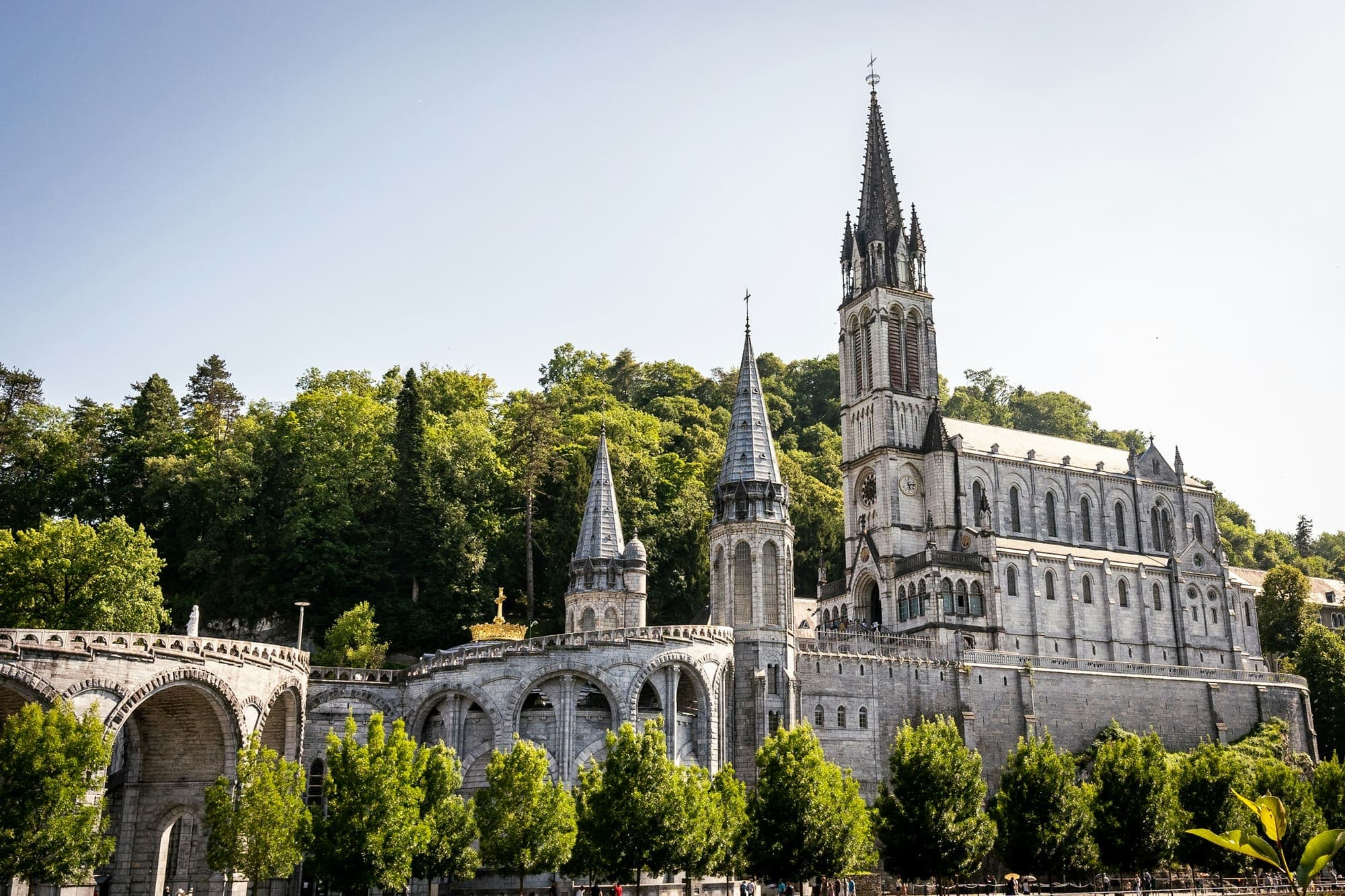 Basilica of the Immaculate Conception and Rosary Basilica at the Sanctuary of Our Lady of Lourdes