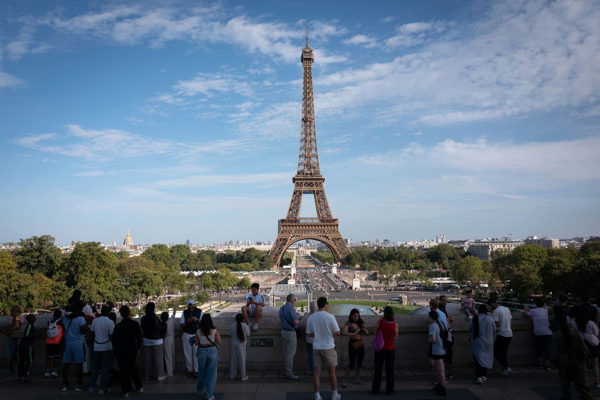 Eiffel Tower and the Paris skyline seen from the Trocadéro